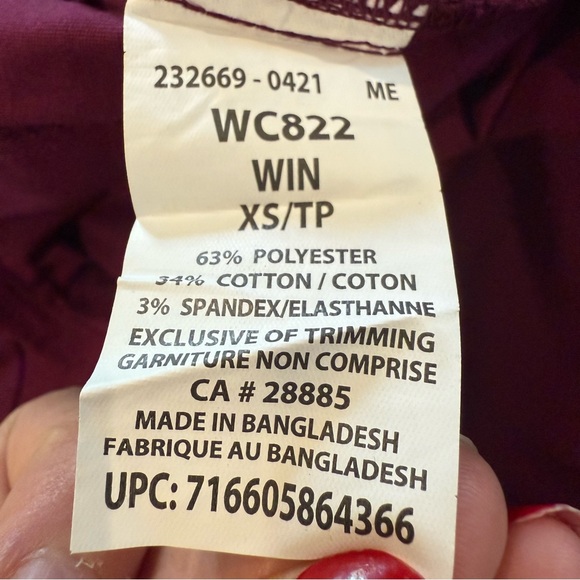 Scrubstar Scrubs Top Women's Purple Size XS - Picture 13 of 14